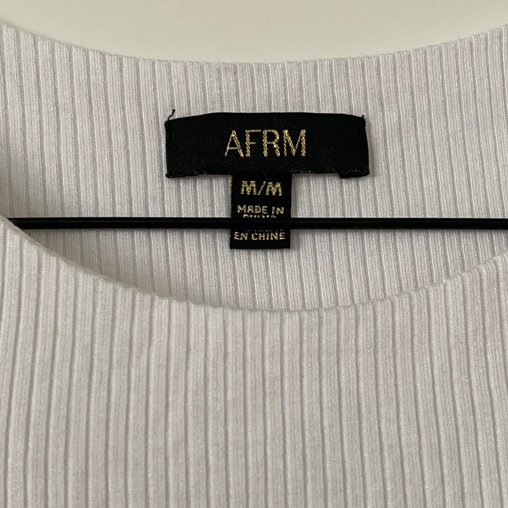AFRM White Ribbed Tank Top - Picture 2 of 3
